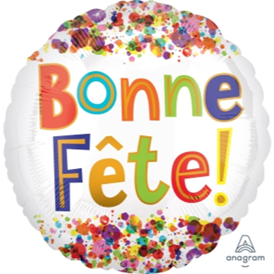 Image sur 18" FOIL - BONNE FÊTE POINTS MULTICOLORES