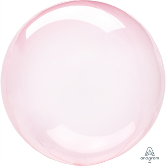 Image sur 21'' CRYSTAL CLEAR  DARK PINK ORBZ BALLOON