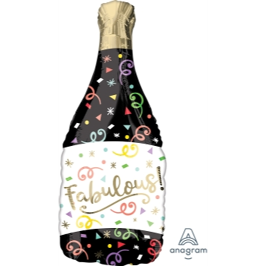 Picture of CONFETTI BUBBLY CHAMPAGNE BOTTLE SUPERSHAPE