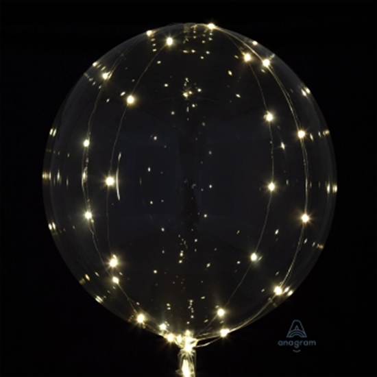 Image sur CRYSTAL CLEARZ BALLOON WITH WHITE LIGHTS ( BATTERIES NOT INCLUDED )