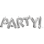 Image de FOIL BALLOON BANNERS - SILVER PARTY 16" AIR FILLED