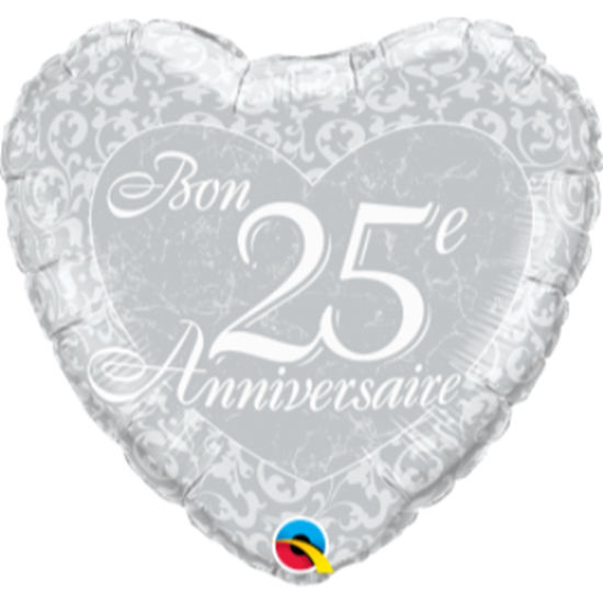 Image sur 18" FOIL - 25E ANNIVERSAIRE HEART