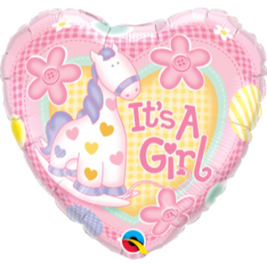 Picture of IT'S A GIRL SOFT PONY 18" FOIL BALLOON