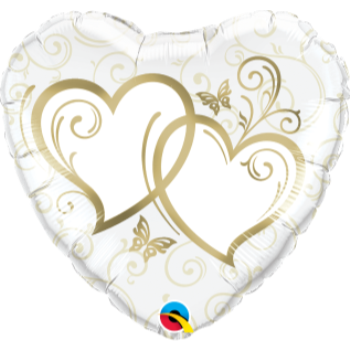 Image de 18" FOIL - ENTWINED HEARTS - GOLD