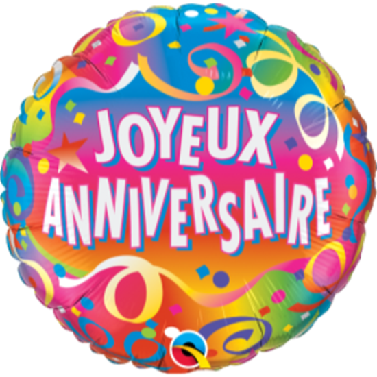 Picture of 18" FOIL - JOYEUX ANNIVERSAIRE CONFETTI