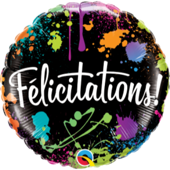 Picture of 18" FOIL - FELICITATIONS! ECLABOUSSURES