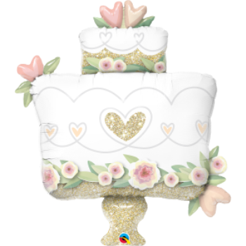 Picture of GLITTER GOLD WEDDING CAKE SUPERSHAPE