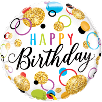 Image de 18" FOIL - BIRTHDAY GLITTER DOTS