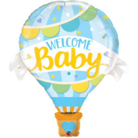 Image sur WELCOME BABY BLUE BALLOON SUPERSHAPE
