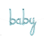 Picture of 46" MYLAR BALLOON BANNER - SCRIPT BABY PASTEL BLUE