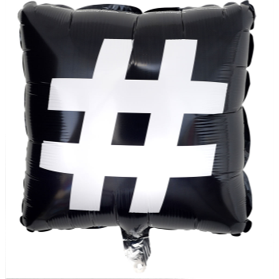 Picture of 18" FOIL HASHTAG-AMPERSAND SQUARE