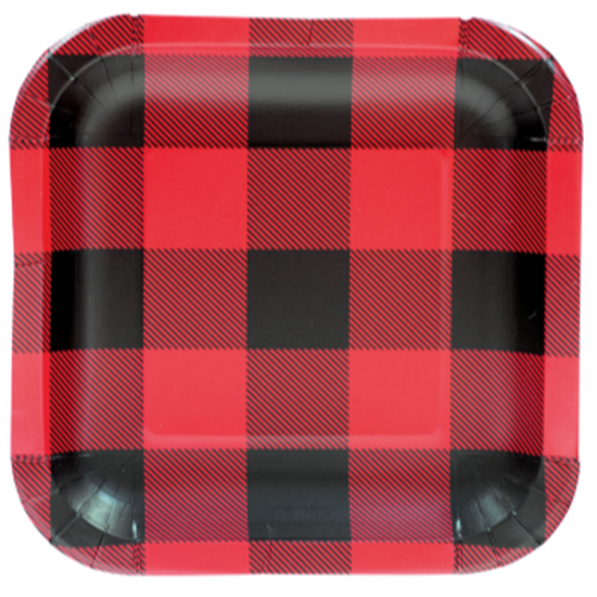 Picture of TABLEWARE - BUFFALO PLAID - 9" SQUARE PLATES