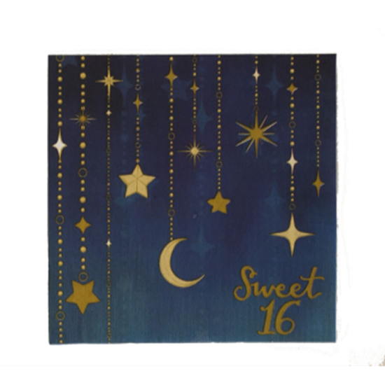 Image sur 16th STARRY NIGHT LUNCHEON NAPKINS- SWEET 16th