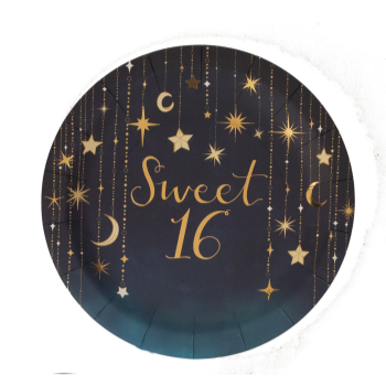 Image de 16th STARRY NIGHT 9" PLATE - SWEET 16th