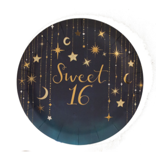 Picture of 16th STARRY NIGHT 9" PLATE - SWEET 16th