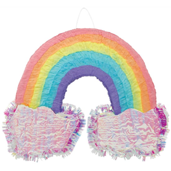Image sur RAINBOW WITH CLOUDS PINATA