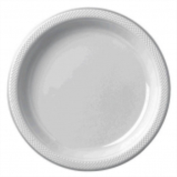 Picture of SILVER - 10.25" PLASTIC PLATE 