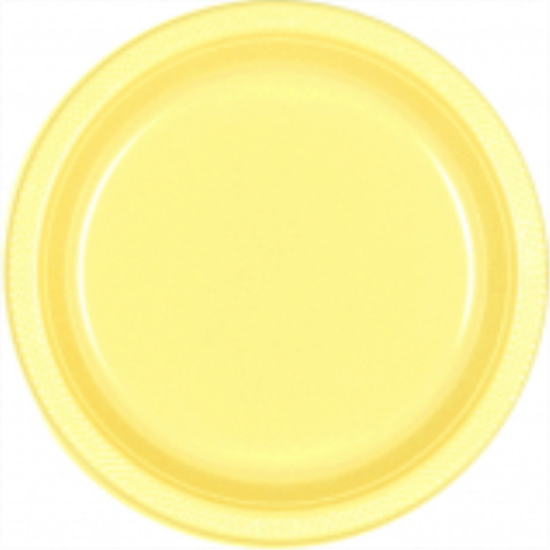 Image sur LIGHT YELLOW - 7" PLASTIC PLATE 