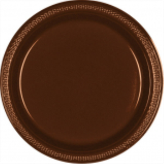 Image sur CHOCOLATE BROWN - 10.25" PLASTIC PLATE