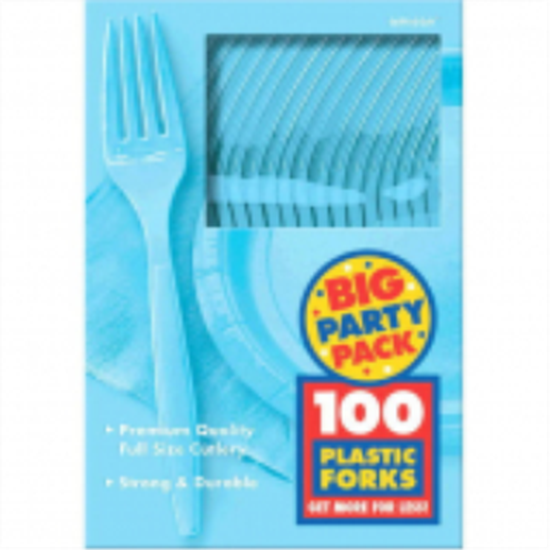 Picture of CARIBBEAN BLUE FORKS - BIG PARTY PACK