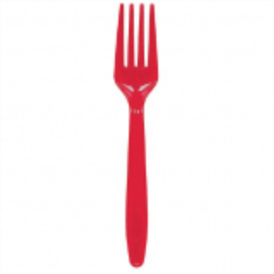 Picture of RED PLASTIC FORK - VALUE 