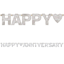 Picture of HAPPY ANNIVERSARY LARGE LETTER BANNER - SILVER