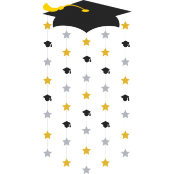 Image de DECOR - GRAD DOOR CURTAIN - BLACK/GOLD/SILVER