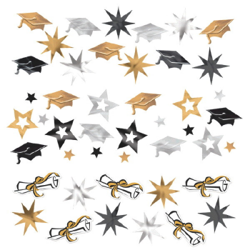 Image de DECOR - GRAD CONFETTI - BLACK/SILVER/GOLD