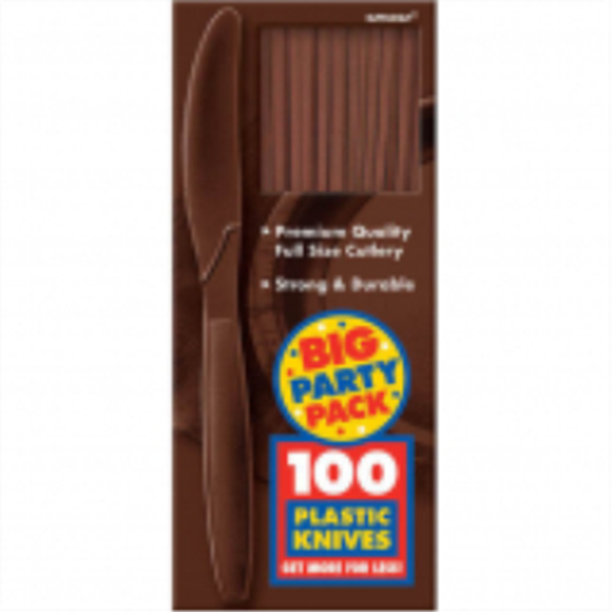Picture of CHOCOLATE BROWN KNIVES - BIG PARTY PACK