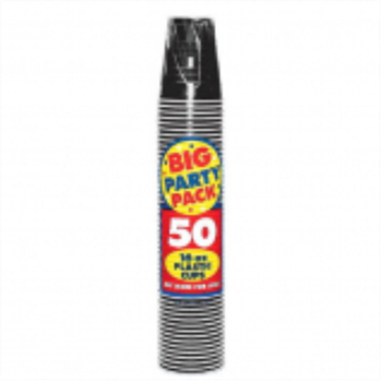 Picture of BLACK 16oz PLASTIC CUPS - BIG PARTY PACK