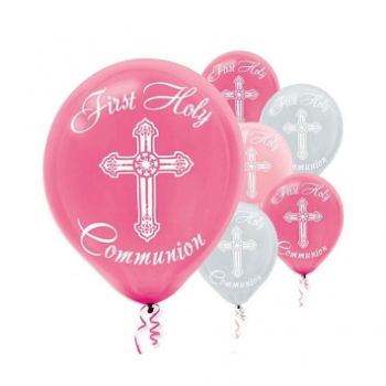 Image de 12" LATEX BALLOONS - COMMUNION PINK