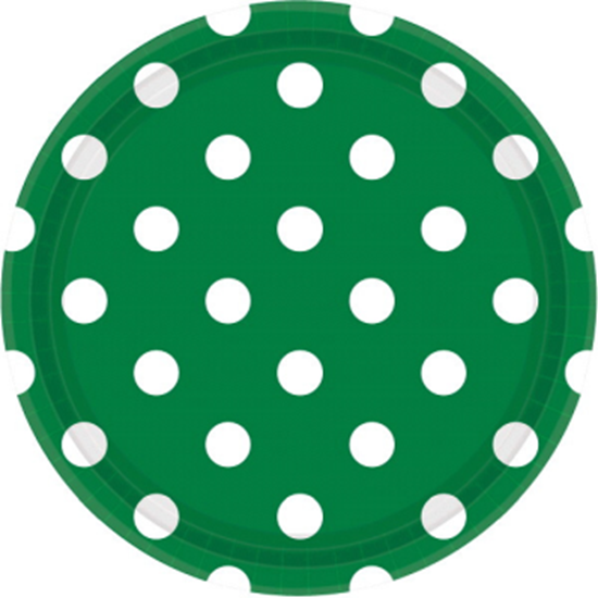 Image sur GREEN DOTS 9" PLATES