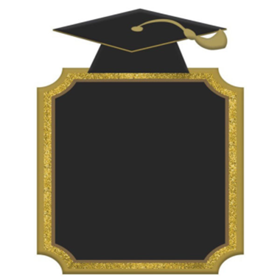 Picture of DECOR - GRAD CAP CHALKBOARD HANGING SIGN