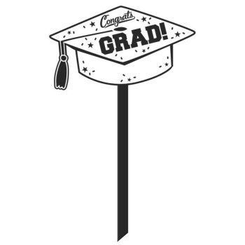 Picture of LAWN YARD SIGN - GRAD SMALL - WHITE