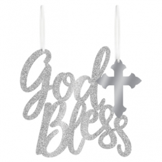 Picture of DECOR - GOD BLESS MDF HANGING SIGN