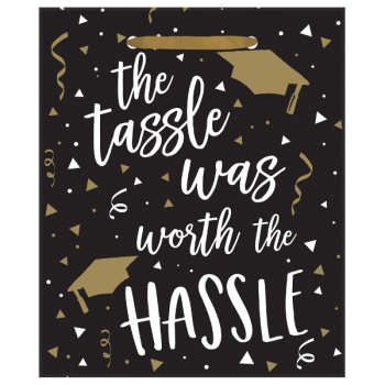 Image de DECOR - THE TASSEL WAS WORTH THE HASSLE MEDIUM GLOSSY GIFT BAG