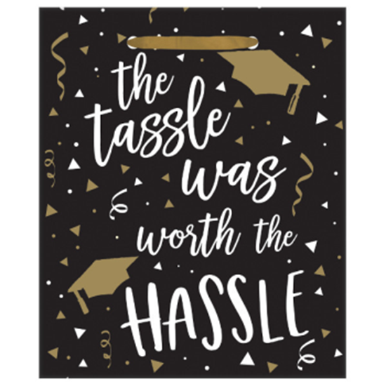 Picture of DECOR - THE TASSEL WAS WORTH THE HASSLE MEDIUM GLOSSY GIFT BAG