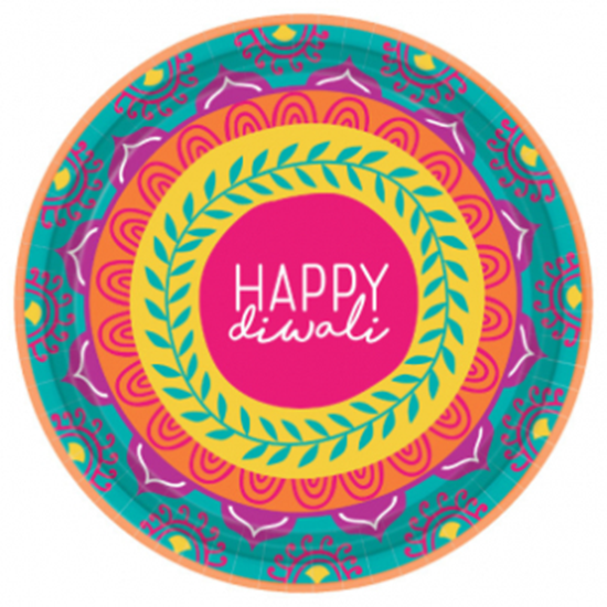 Image sur DIWALI 7" ROUND PLATE