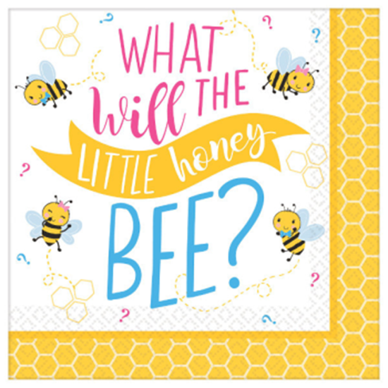 Picture of GENDER REVEAL - WHAT WILL IT BEE? BEVERAGE NAPKINS