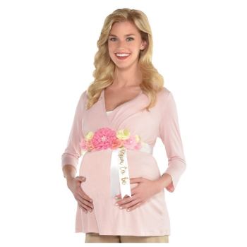 Image de FLORAL BABY MOM TO BE BUMP SASH