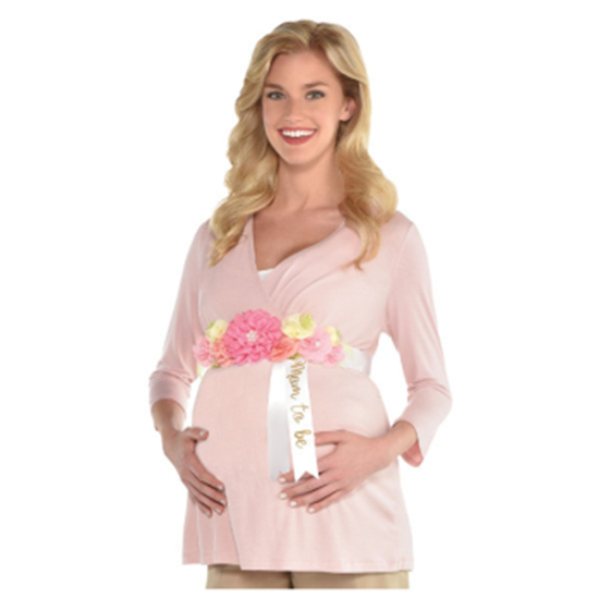 Image sur FLORAL BABY MOM TO BE BUMP SASH