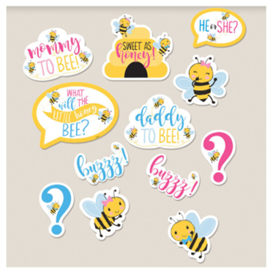 Picture of GENDER REVEAL - WHAT WILL IT BEE? ASSORTED CUT OUTS