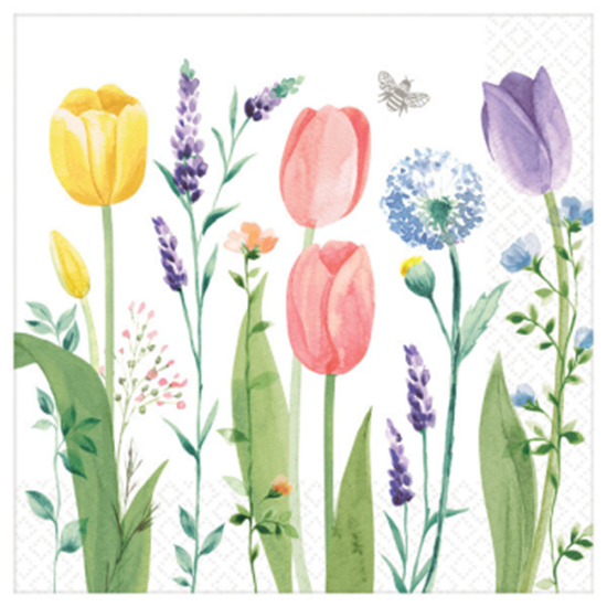 Picture of Tulip Garden Dinner Napkins