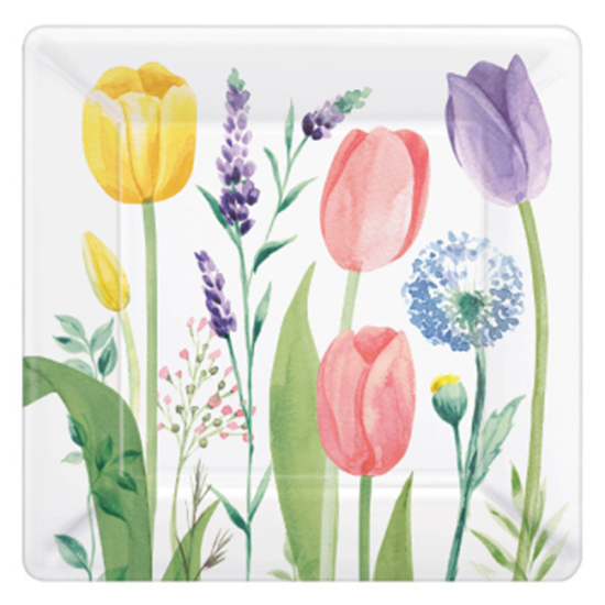 Picture of Tulip Garden 7" square plates