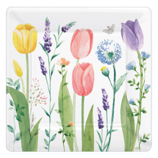 Image sur Tulip Garden 10" square plates