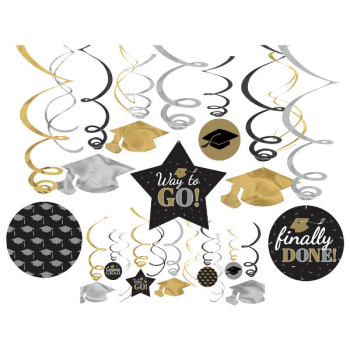 Image de DECOR - GRAD VALUE PACK SWIRLS - BLACK/GOLD/SILVER