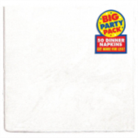 Image sur WHITE DINNER NAPKINS - BIG PARTY PACK