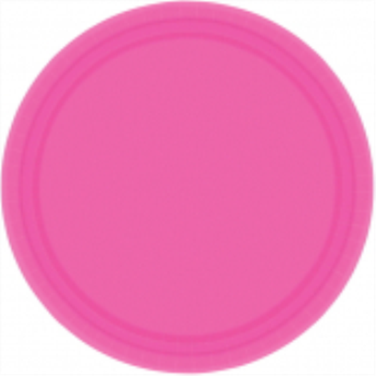 Image sur BRIGHT PINK 9" PAPER PLATES   