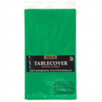 Picture of GREEN PLASTIC TABLE COVER 54 X 108 
