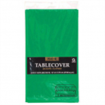 Image de GREEN PLASTIC TABLE COVER 54 X 108 